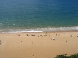 Vista da varanda do hotel