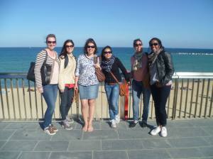 Com as amigas em Barna
